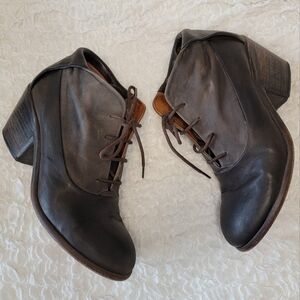P. Monjo Lace Up Booties - Size 40